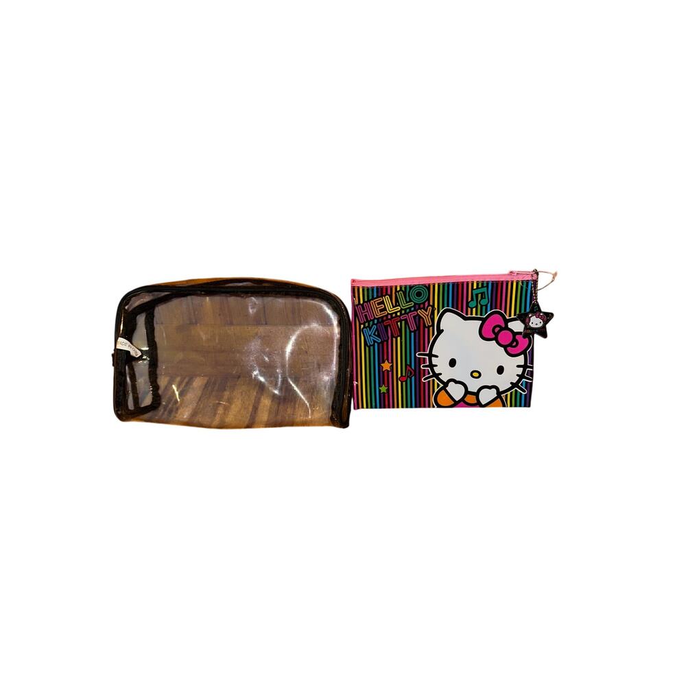 Hello Kitty X Modella Clear Plastic Makeup bag Bundle - Picture 1 of 5